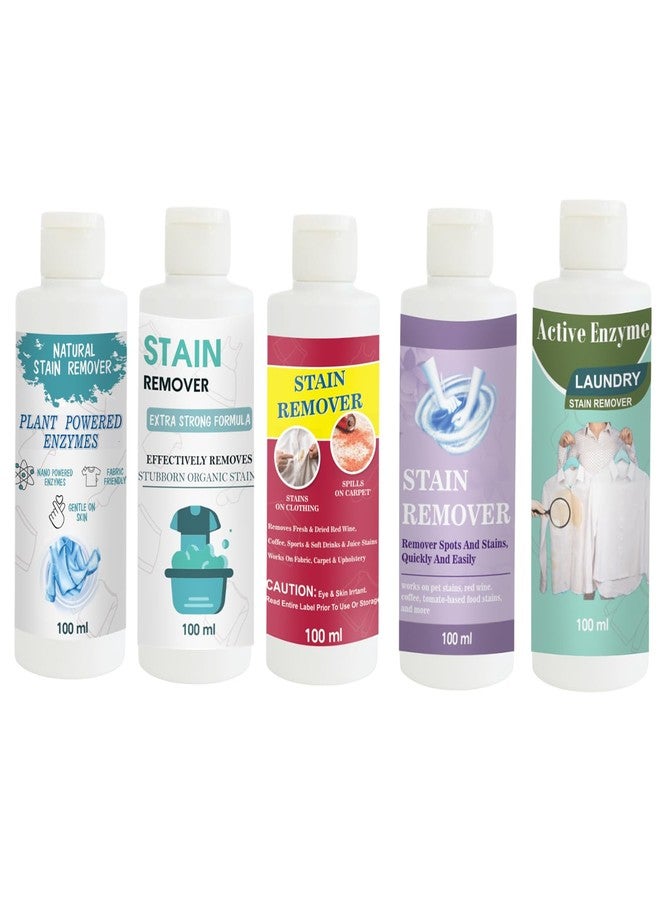 TOOVUS Stain Remover Combo Pack of Shirt, Doll, Red, Purple and Pista Stain Remover | Multi-Surface Cleaning Solution for Clothes, Fabrics, Upholstery (100 g Each) - Image 1